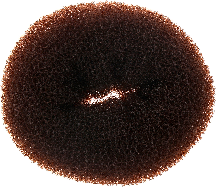 Валик для прически, круглый, 90 мм, коричневый - Lussoni Hair Bun Ring Brown — фото N1