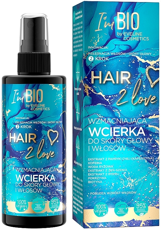 Лосьон для укрепления кожи головы и волос - Eveline Cosmetics Hair 2 Love Strengthening Hair And Scalp Pack — фото N1