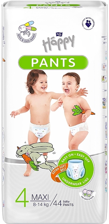 Детские подгузники-трусики Maxi 8-14 кг, размер 4, 44 шт. - Bella Baby Happy Pants  — фото N1