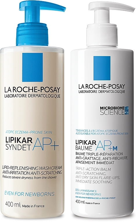 Набір для сухої шкіри зі схильністю до атопії - La Roche-Posay Lipikar (cr/400ml + balm/400ml) — фото N1