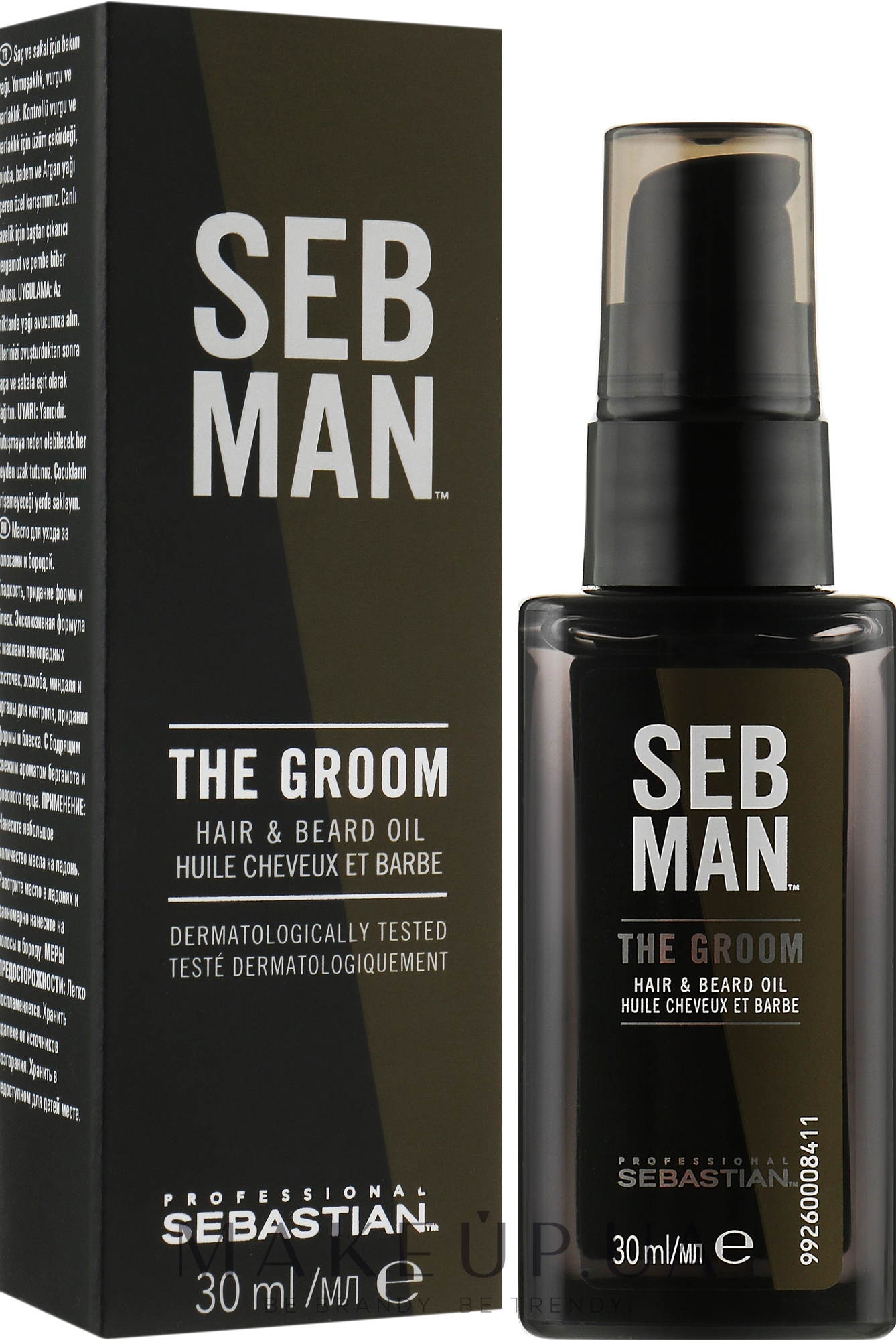 Олія для догляду за волоссям і бородою - Sebastian Professional SEB MAN The Groom Hair & Beard Oil — фото 30ml