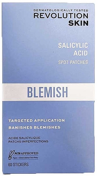 Патчі проти прищів із саліциловою кислотою - Revolution Skin Blemish Salicylic Acid Spot Patches — фото N1