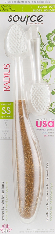 Зубная щетка супер мягкая, конопля - Radius Source Toothbrush Hemp — фото N1