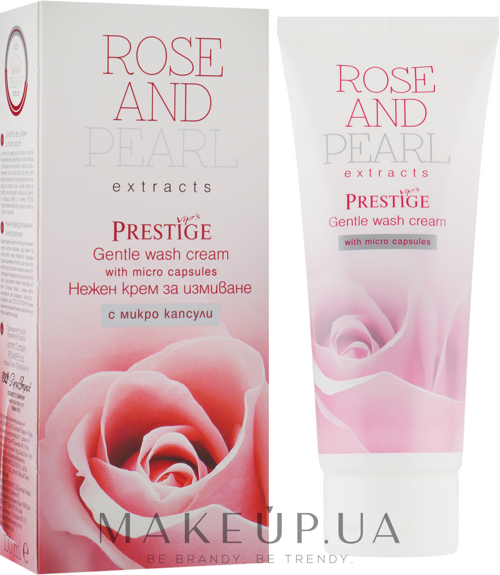 Нежный крем для умывания с микрогранулами - Vip's Prestige Rose & Pearl Gentle Wash Cream — фото 100ml