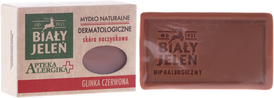 Дерматологическое мыло с красной глиной - Bialy Jelen Apteka Alergika Soap — фото N1