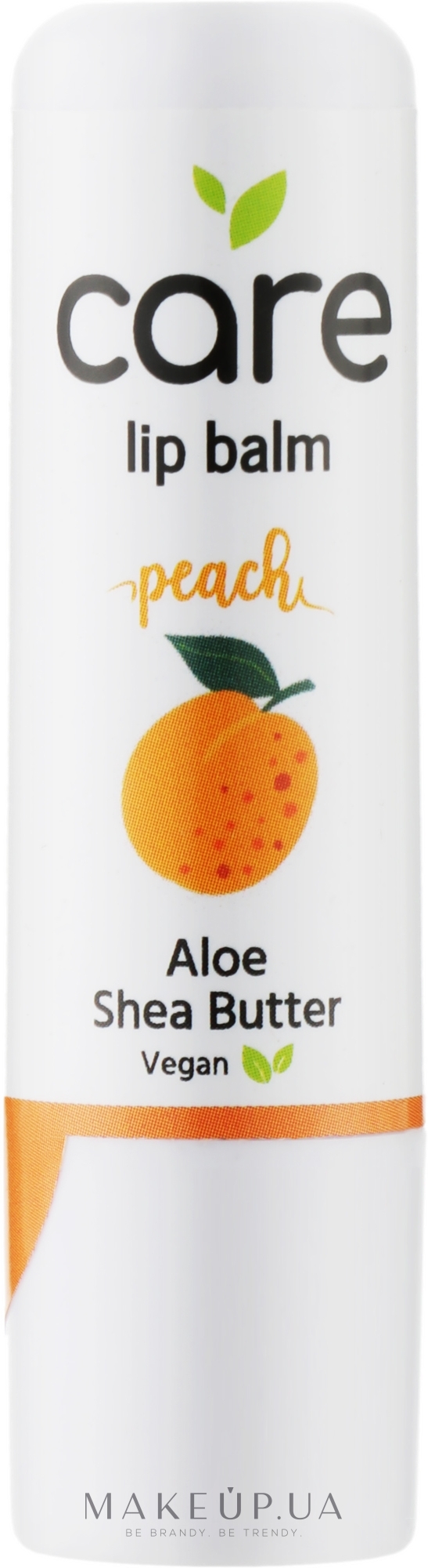 Бальзам для губ "Персик" - Quiz Cosmetics Lip Balm Care Peach Aloe & Shea Butter — фото 4g