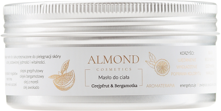 Олія для тіла "Грейпфрут і бергамот" - Almond Cosmetics Grapefruit & Bergamot Body Butter — фото N2