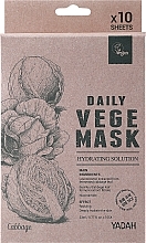 Тканевая маска для лица c экстрактом листьев капусты - Yadah Daily Vege Mask Cabbage — фото N2