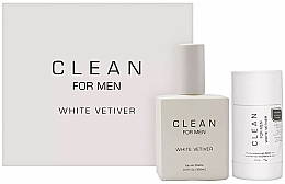 Clean White Vetiver Men - Набор (edt/100ml + deo/stick/75g) — фото N1