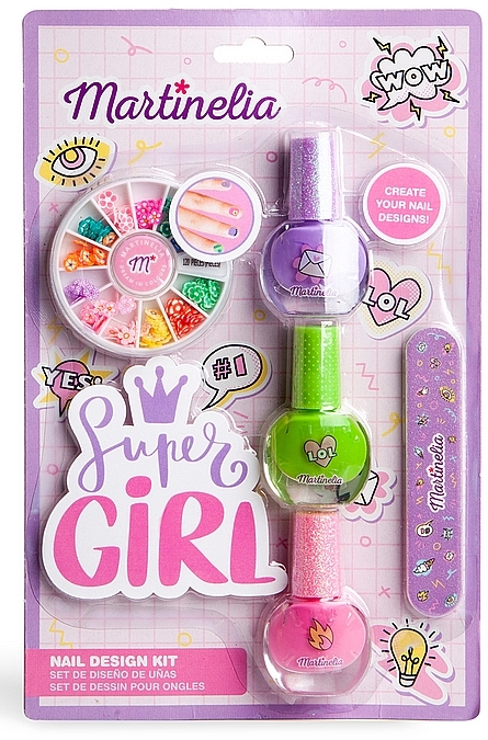 Набор, 5 продуктов - Martinelia Super Girl Nail Design Kit — фото N1
