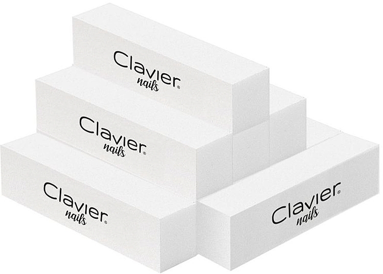 Блок для полірування нігтів, білий - Clavier — фото N1