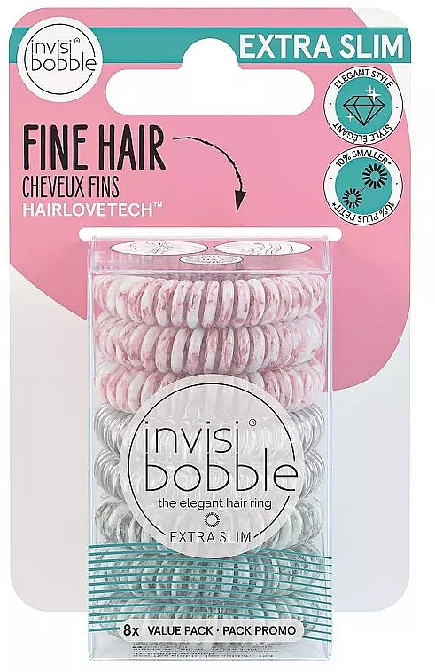 Набор резинок для волос - Invisibobble Extra Slim Value Pack Marbelous Hair Elastics — фото N1