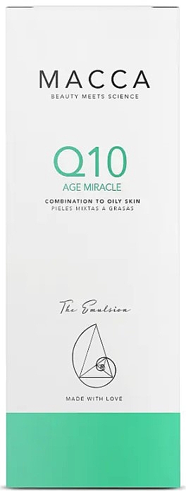 Відновлювальна антивікова емульсія для комбінованої та жирної шкіри обличчя - Macca Q10 Age Miracle Emulsion Combination To Oily Skin — фото N2