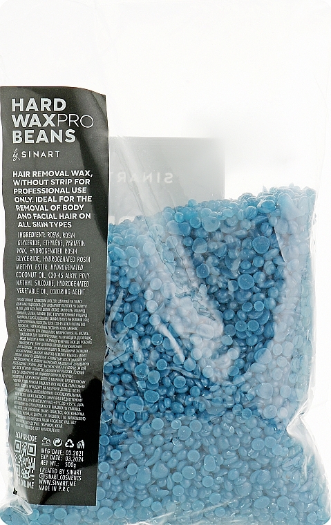 Воск для депиляции в гранулах "Азулен" - Sinart Hard Wax Pro Beans Azulene — фото N3