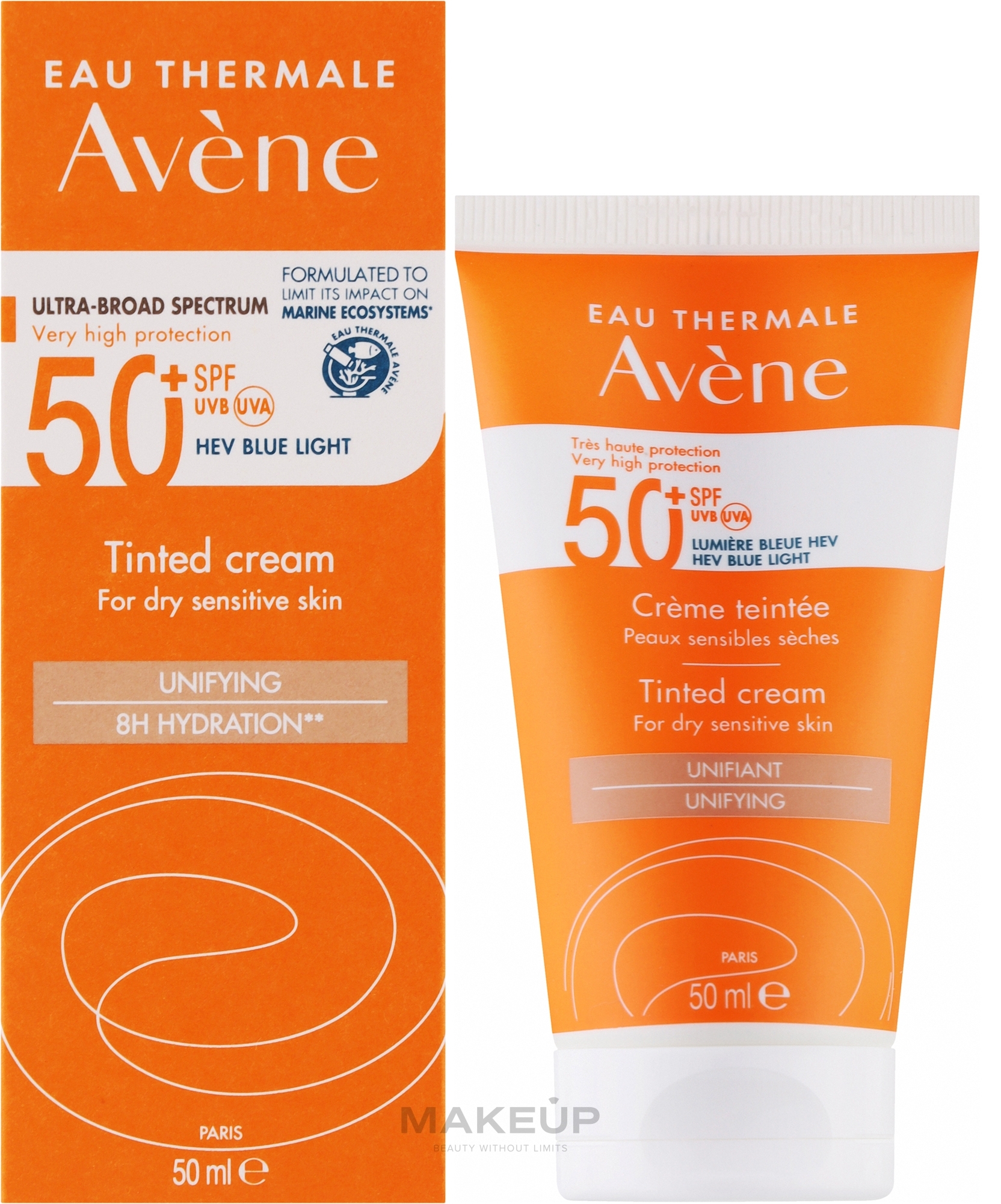 Сонцезахисний крем тональний для сухої та чутливої шкіри - Avene Tinted Creme SPF50+ — фото 50ml