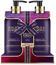 Парфумерія, косметика Набір - Baylis & Harding Midnight Fig & Pomegranate Luxury Hand Care Gift Set (h/wash/300ml + h/b/lot/300ml)