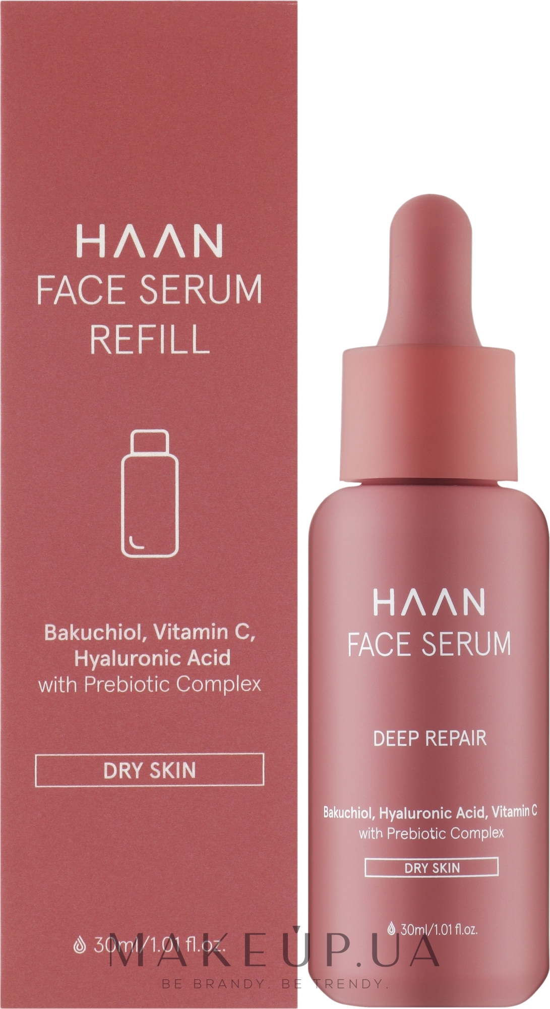 Восстанавливающая сыворотка с бакучиолом - HAAN Deep Repair Bakuchiol Face Serum for Dry Skin Refill (сменный блок) — фото 30ml