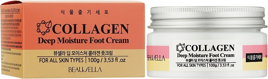 Глибоко зволожувальний крем для ніг і ліктів з колагеном - Beausella Collagen Deep Moisture Foot Cream