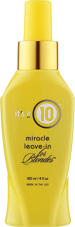 Незмивний засіб для світлого волосся - It's a 10 Haircare Miracle Leave-in for Blondes — фото N1