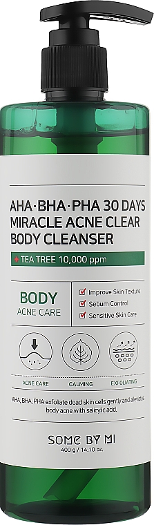 Очищувальний гель для проблемної шкіри тіла - Some By Mi AHA-BHA-PHA 30 Days Miracle Acne Clear Body Cleanser — фото N1