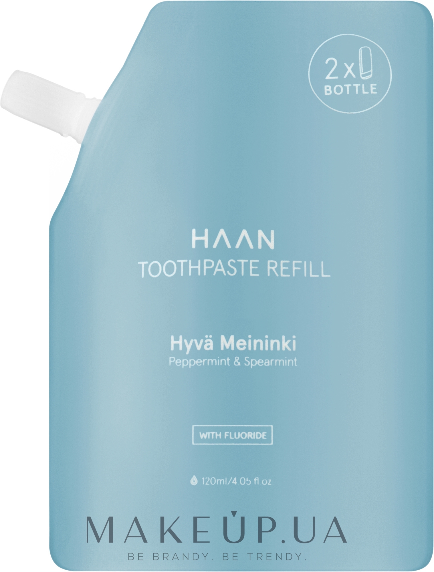 Зубна паста - HAAN Hyva Meininki Peppermint & Spearmint Toothpaste Refill (змінний блок) — фото 150ml