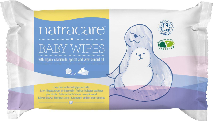 Дитячі вологі серветки - Natracare Organic Cotton Baby Wipes — фото N1