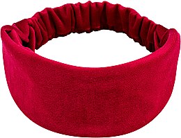 Повязка на голову, велюр прямая, красная "Velour Classic" - MAKEUP Hair Accessories — фото N1