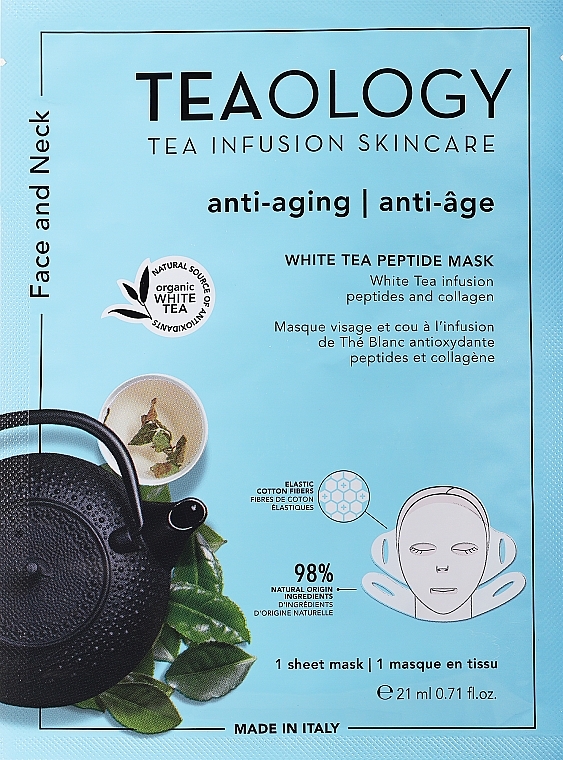 Маска для обличчя - Teaology Smoothing Anti-Ageing Face & Neck Mask — фото N1