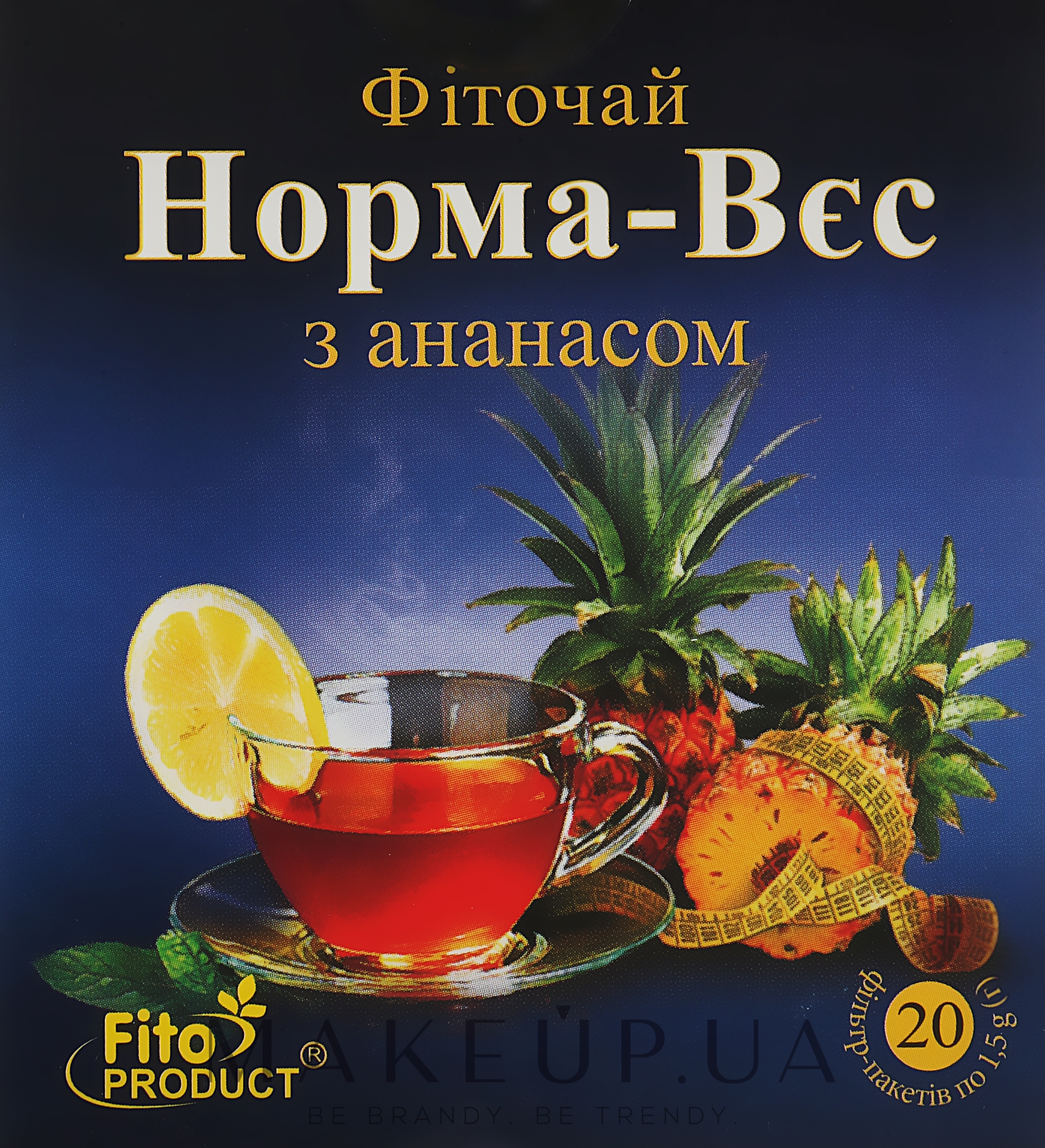 Дієтична добавка "Фіточай з ананасом. Норма-вага" - Fito Product — фото 20x1.5g