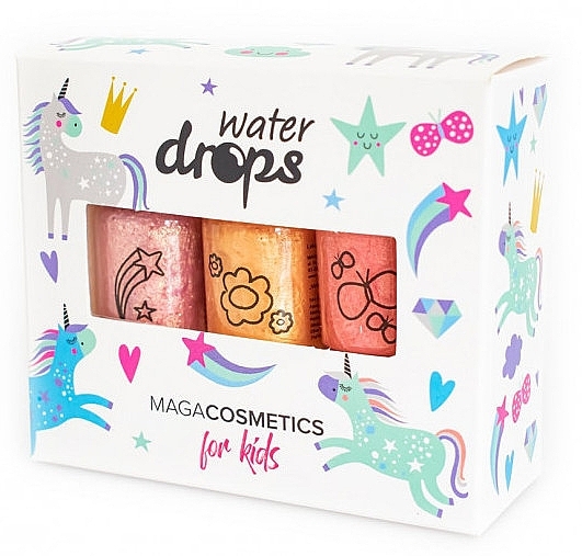 Набор детских лаков для ногтей "Принцесса песка" - Maga Cosmetics For Kids Water Drops Sand Princess — фото N1